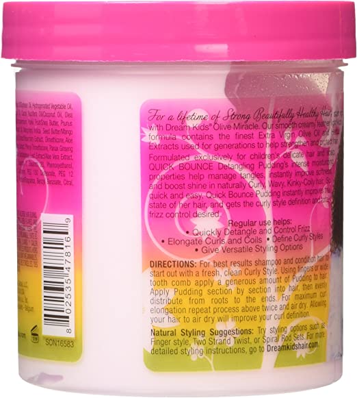 African Pride Dream Kids Quick Bounce Detangling Pudding 15oz - Image 4