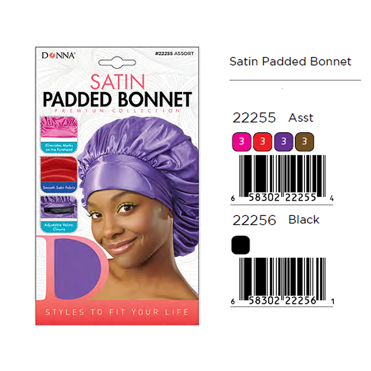 Donna Satin Padded Bonnet 22255 / 22256
