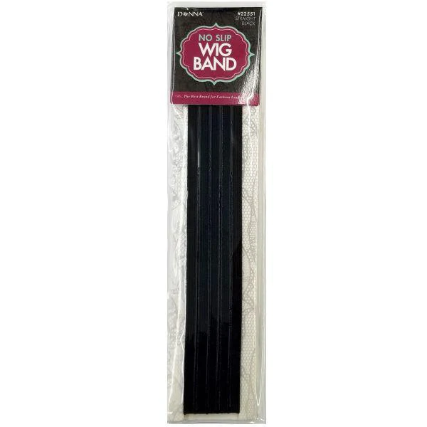 No Slip Wig Band Black/Straight - 22551